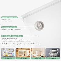 Vista 4 de Sellador al vacío compacto para alimentos (máquina selladora al vacío + 30 bolsas de vacío reutilizables), potente máquina selladora al vacío