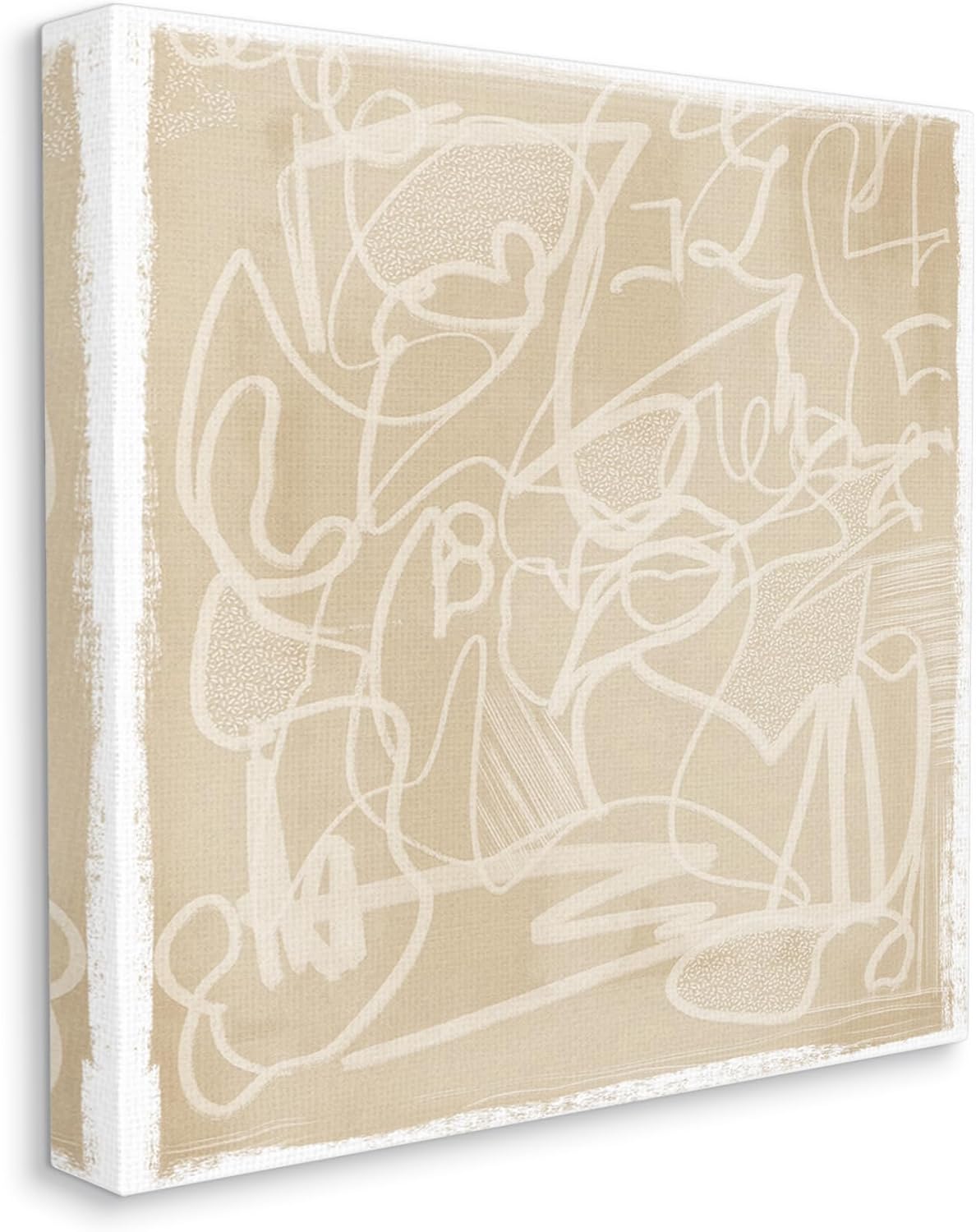 Stupell Industries Contemporary Beige Scribbles Canvas Wall Art by Leah Straatsma