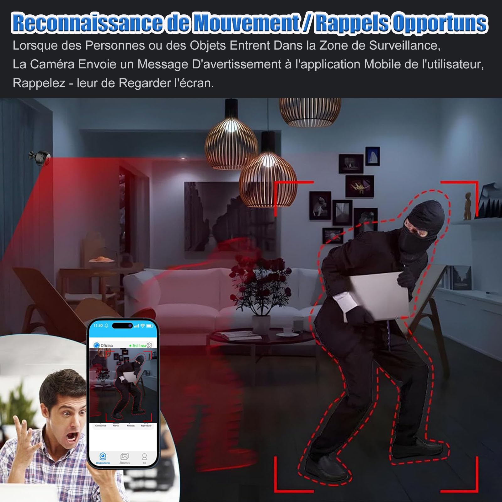 Caméra Surveillance WiFi Extérieure 1080p - Détection Mouvement, Vision Nuit, Alerte Smartphone - 13