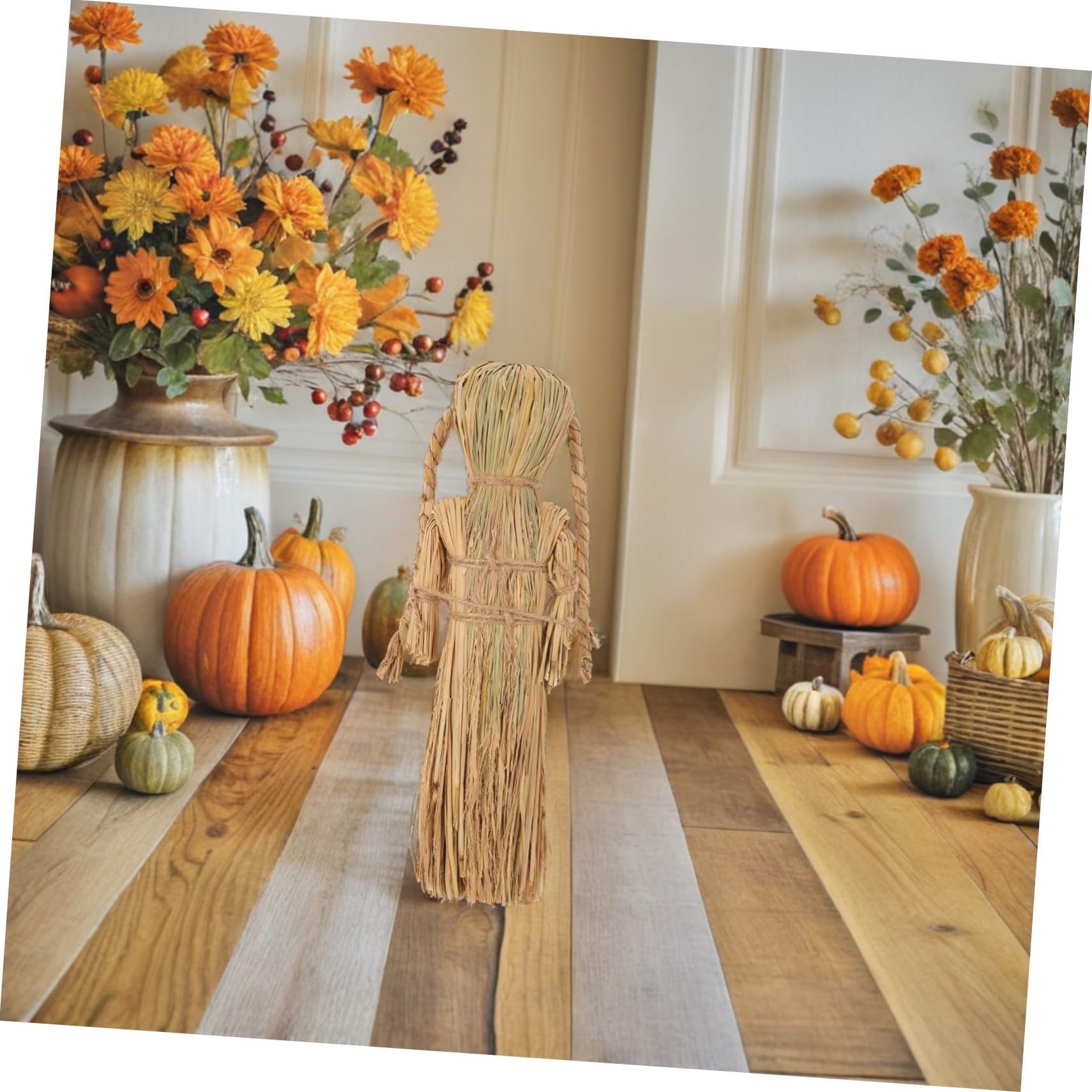 Toddmomy Herbst Vogelscheuche Gartendekoration Figur Wetterfest Außendekoration für Garten Terrasse Veranda Halloweenparty Deko