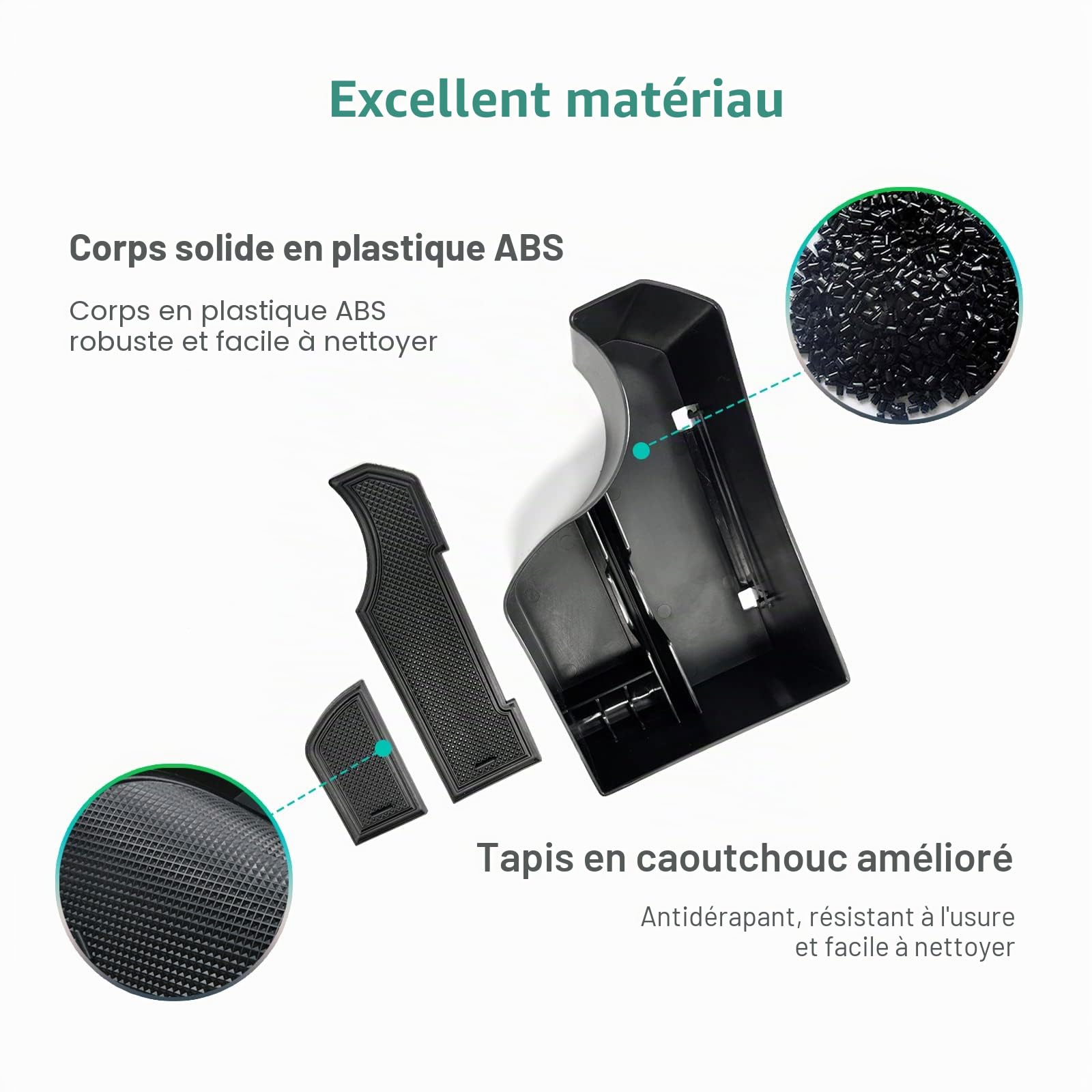 GAFAT Compatible avec Kia Niro SG2 EV HEV Hybrid PHEV e-Niro 2022-2025 2026 Boîte de Rangement Console Centrale, Niro 2025 Organiseur Bac à Gants, Bas de Console Centrale, Niro 2025 Accessoires