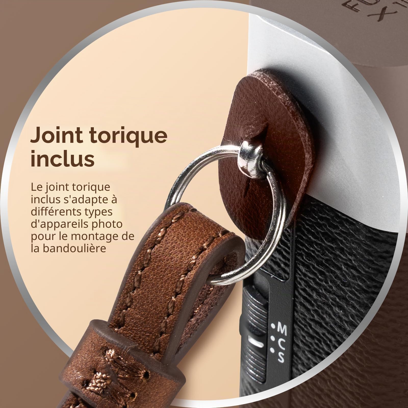 SMALLRIG Bandoulière Universelle en Cuir pour Appareil Photo Reflex Numérique, Réglable de 100 à 110 cm (39 à 43 pouces), Charge Max.10 kg, Support d'Epaule Ergonomique pour vlogging