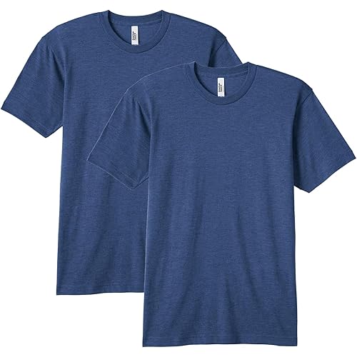 American Apparel Men's Tri-Blend Track T-Shirt 2-Pack