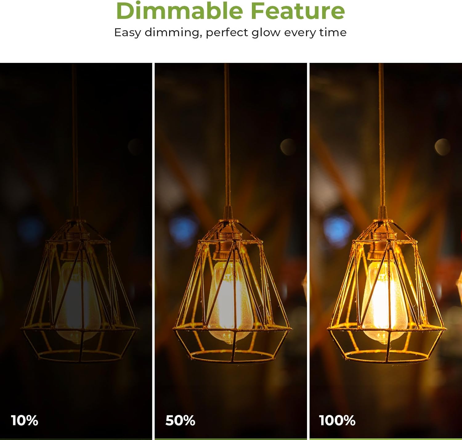 Sigalux Vintage Edison Light Bulbs 60 watt Equivalent, Dimmable E26 LED Bulb 2700K Soft Warm White, Clear Glass ST58 Vintage Bulb, 80+ CRI, 700LM, E26 Base, 6 Pack