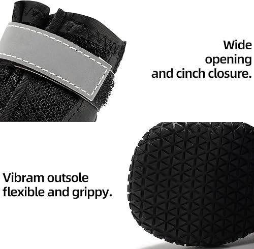 Miniatura 5 de Hcpet Botas para Perros Grandes, Zapatos para Perros para Nieve Invernal y Pavimento Caliente, Protector de Patas Botines para Perros Diseñados para