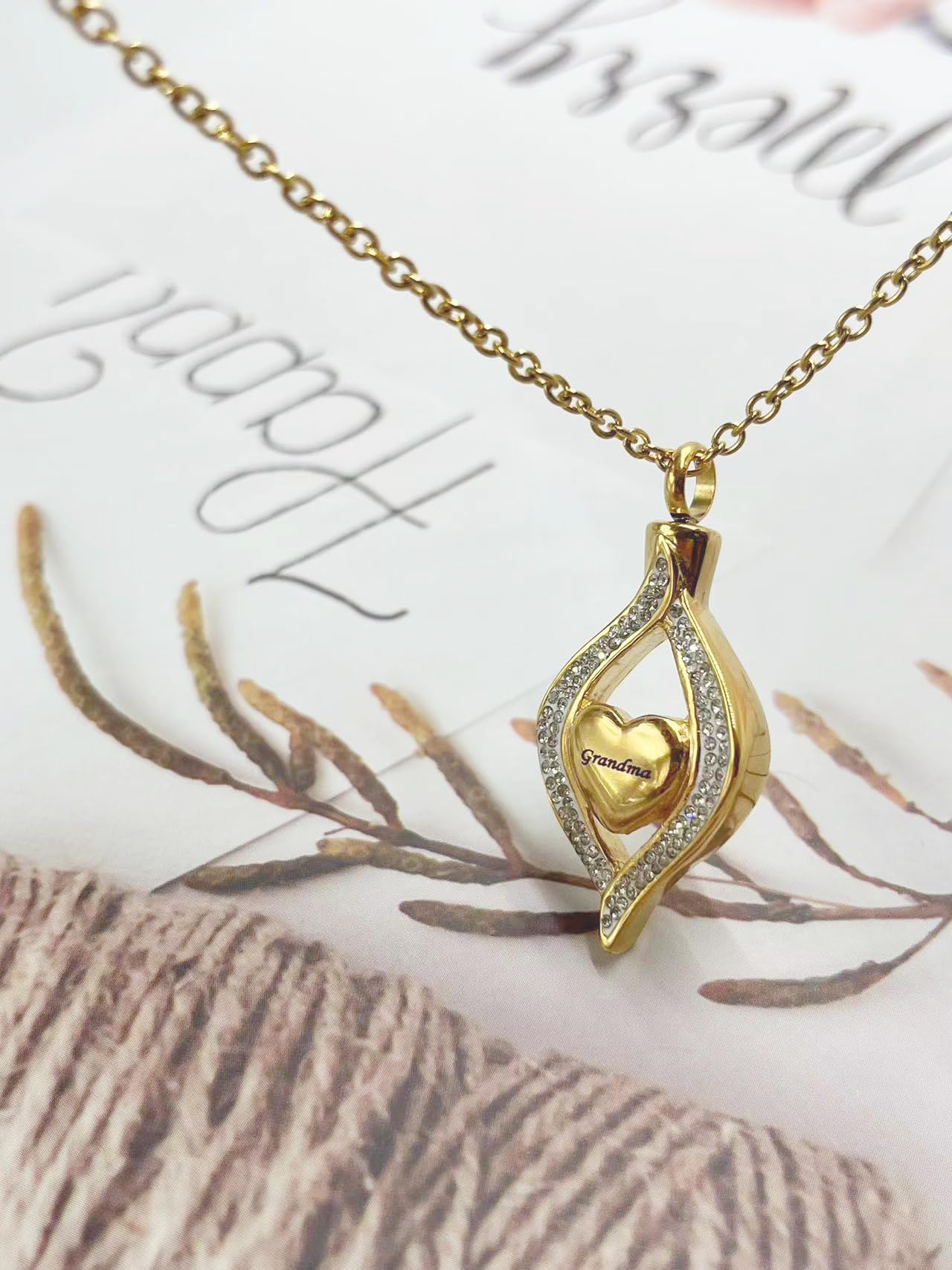 Tear Drop Cremation Urn Necklace In 14K Real Gold, Keepsake Memorial Pendant, Gold Ash Holder Necklace, Dad Mom Baby Son Ashes, Urn Teardrop - Ireland