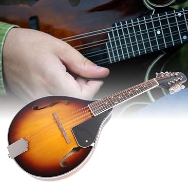 Quality Sunburst 8 String Mandolin, A Style Acoustic Right Handed with Bag, Picks, Cleaning Cloth, Everything You Need for Beginners to Play with Extra Strings