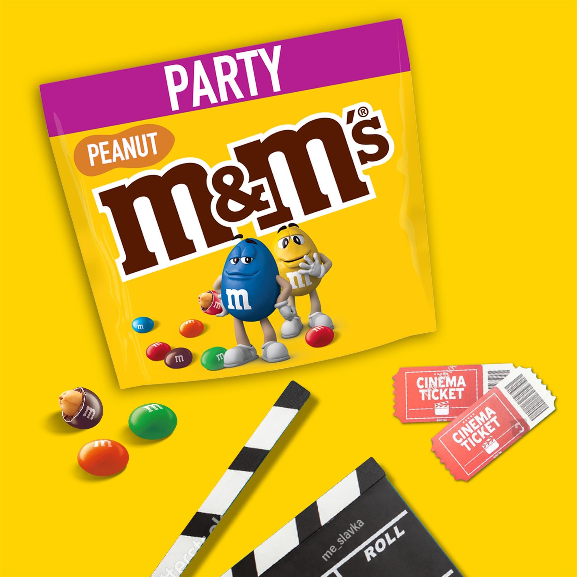 M&M's Peanut, Snack de Bolitas de Cacahuete y Chocolate con Leche, Chocolatina Regalo, ideal para compartir viendo una peli (800g)