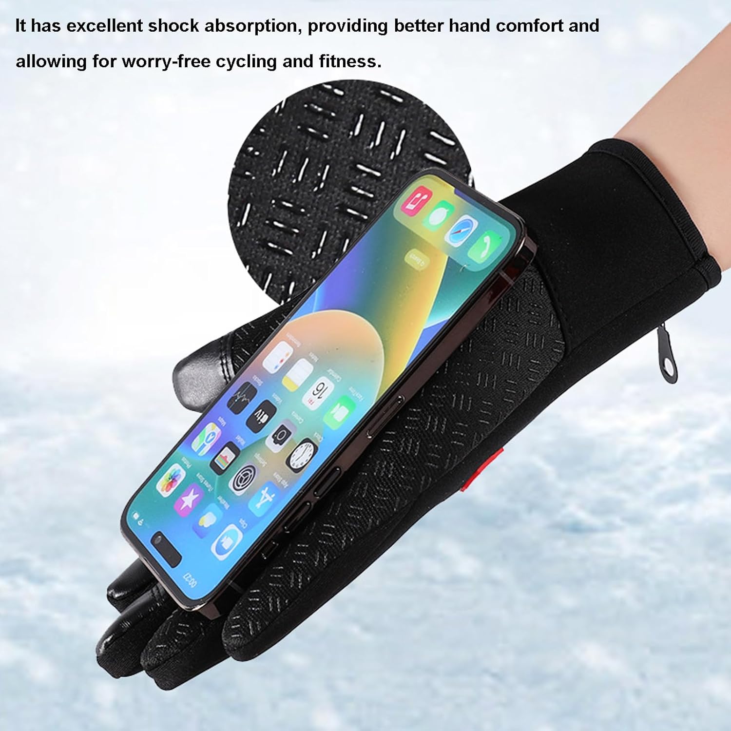 Winter Gloves, Thermal Touch Screen Windproof Gloves, Waterproof Windproof Non-Slip Thermal, Full Finger Mittens for Outdoor - Image 5