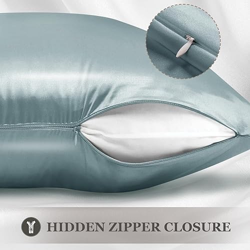 Miniatura 4 de Adubor - Funda de almohada de seda de 22 momme, para el pelo y la piel, fundas 100% seda de morera natural