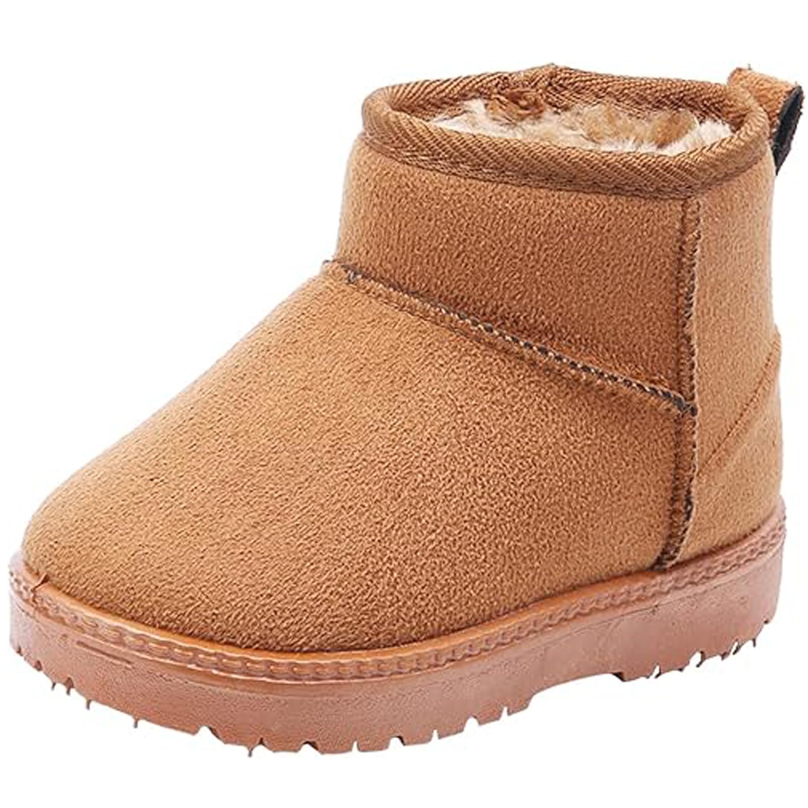 VINIGIAGIA Boys' Girls' Toddlers' Slip-on Winter Boots Warm Fur-lined Outdoors Round-toe Ankle Booties
