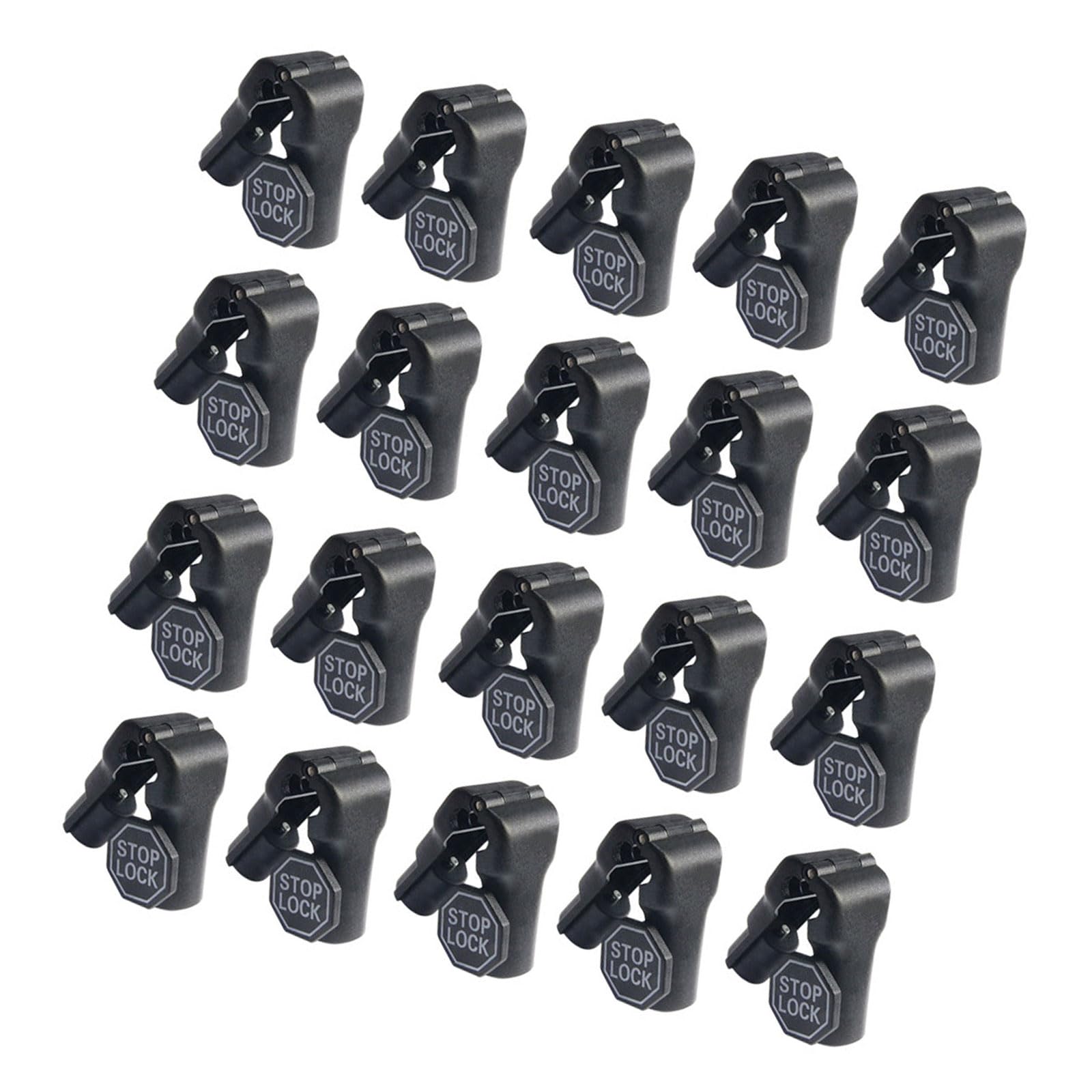20pcs Anti Theft Hook Universals 6mm Hole for Shelves Secure ABS Durability Easy Install Simple Installation