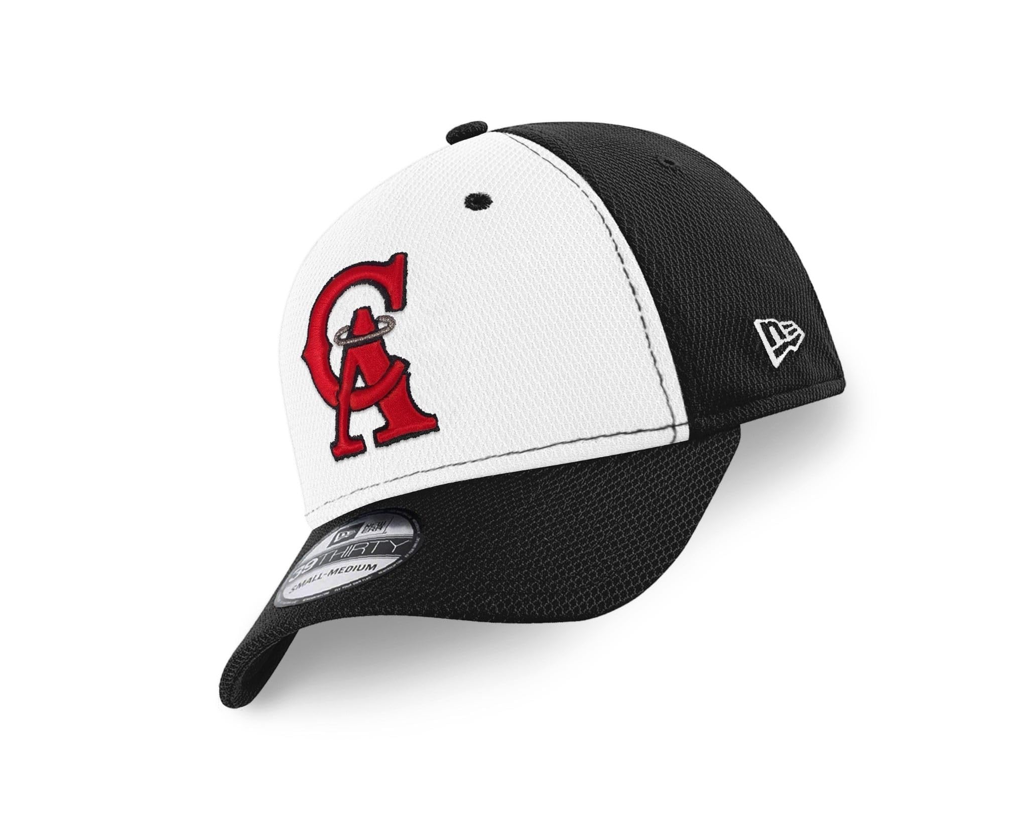New Era California Angels MLB Diamond Era White Black39Thirty Stretch Cap