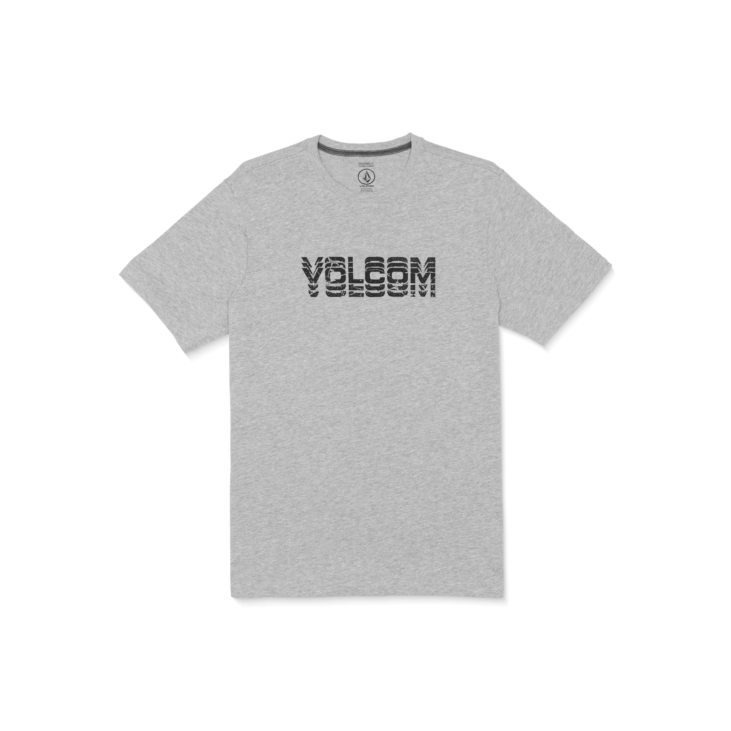 Volcom Men's Cement Short Sleeve Heather Tee, Heather Grey, XXL