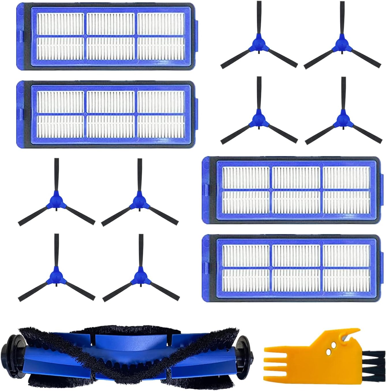 BBT Replacement Parts Kit Fit for Eufy 11s Max, 15C Max, 30C Max, G30, G30 Edge, G30 Hybrid, G30 Verge, G10 Hybrid, Vacuum Cleaner Accessories Filter, Hepa, Main Brush, Roller Brush, Side Brush