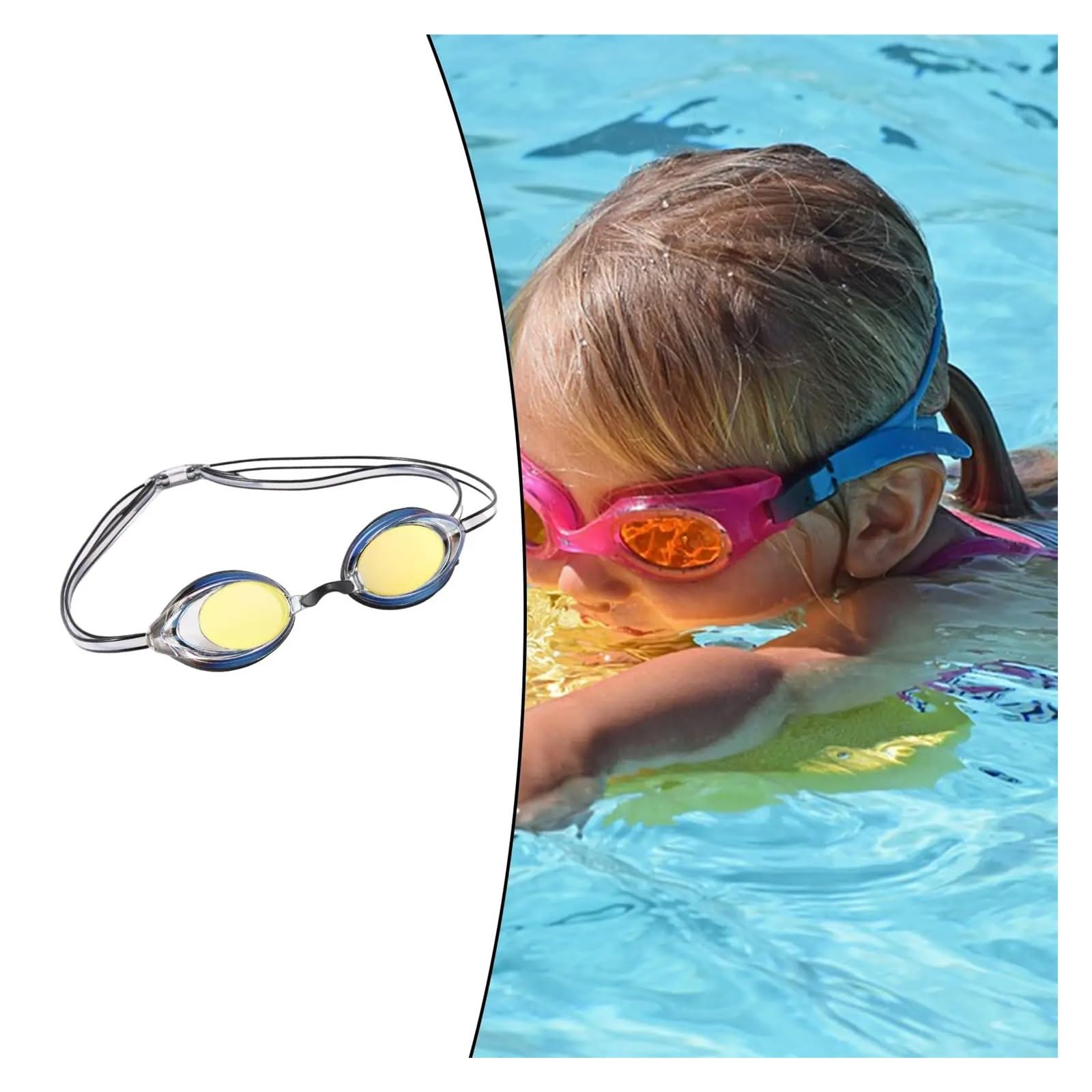 8 Stück Wassergläser, professionelle Schwimmbrille for Erwachsene, wasserabweisender Schwimmschutz, beschlagfrei, verstellbar Schwimmbrille