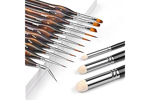 Fuumuui Miniature Paint Brushes and Dry Brush Set