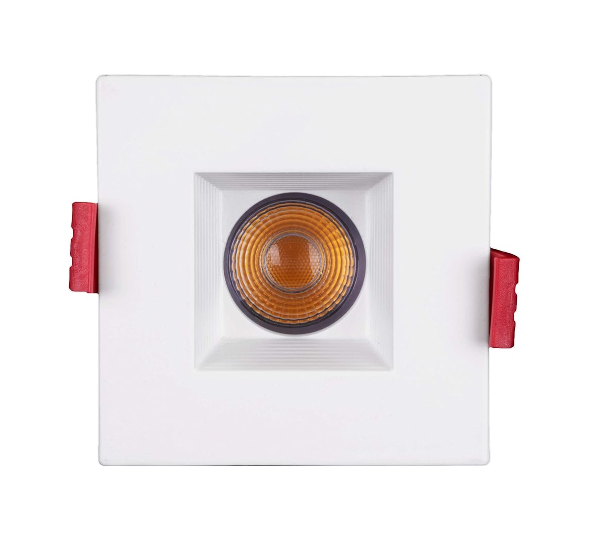 NICOR Lighting 2 inch Square LED Recessed Downlight with Baffle in White, 2700K