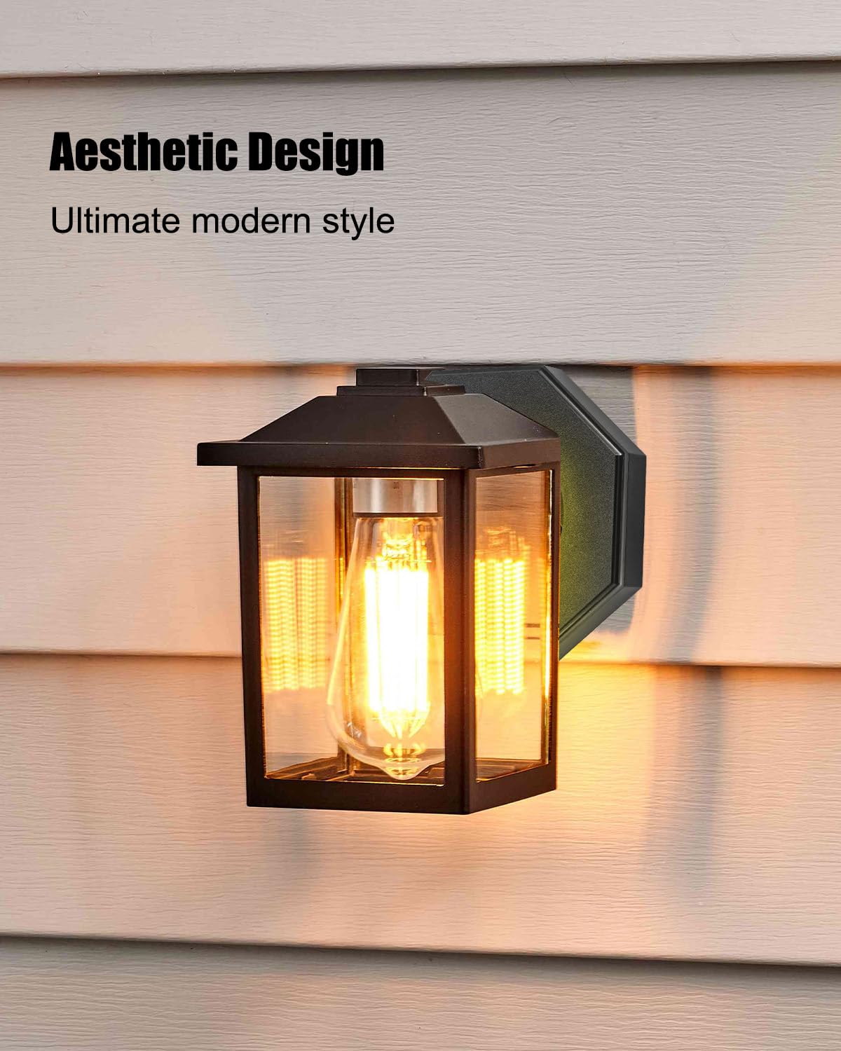 5 Pack 8161 Outdoor Vertical Siding Light Mounting Block Bracket Kit Fit for Outdoor Mounting Plate Smooth Flat Surface, with Built-in Electrical Box, Octagon Black