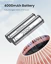 Gaiatop Baby Stroller Fan, Small Clip On Fan Portable 4000 mAh Rechargeable Personal Handheld, Battery Operated 4 Speed 360°Rotate Flexible Tripod Mini Desk Cooling Fan for Car Camping Travel gallery image