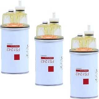 3 Pack of FS1242B Spin-on Fuel/Water Separator Filter with plastic bowl Replaces FS1242, 3355903, FS1015, FS1015B, 33242, P551864, 31701062, 86242, BF1249-O, WK940/36X Fit Freightliner 2001-2010