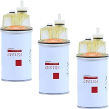 3 Pack of FS1242B Spin-on Fuel/Water Separator Filter with plastic bowl Replaces FS1242, 3355903, FS1015, FS1015B, 33242, P551864, 31701062, 86242, BF1249-O, WK940/36X Fit Freightliner 2001-2010