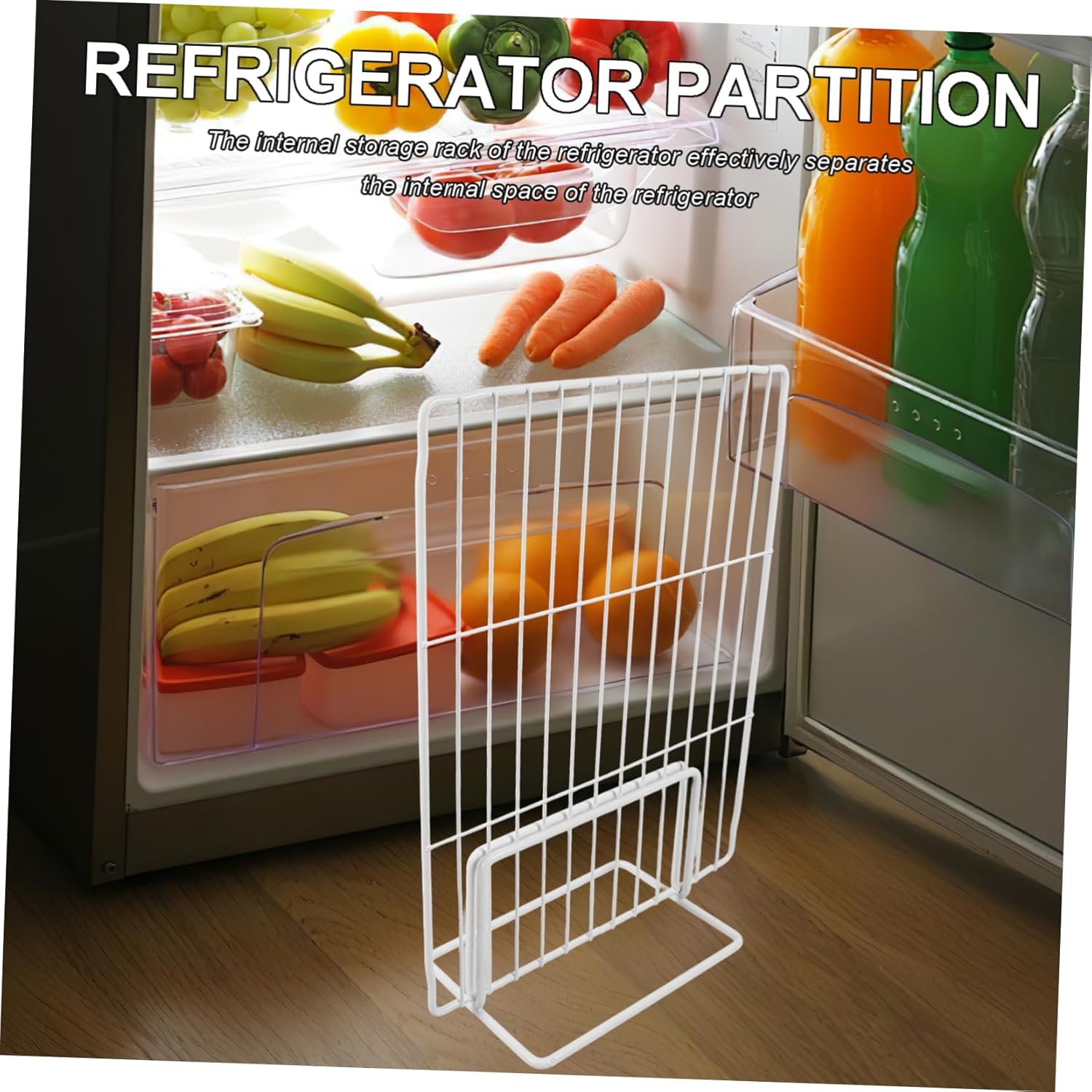 Gadpiparty Divider Refrigerator Mesh Shelf Partition for Organized Storage Freezer Divider for Home Restaurant and Grocery Use Height