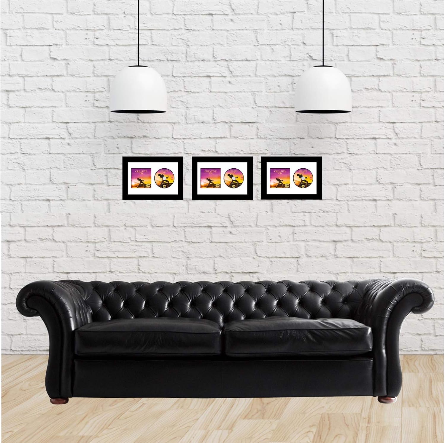 Creative Picture Frames 8" x 12" CD Music Frame with White Matting Displays Disc and Cover Self Standing or Wall Display