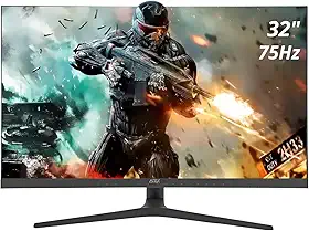 Monitor Gamer 32' 4K 75Hz 1ms com Suporte Ajustável 178º Conexões HD.MI e DisplayPort para Jogos e Entretenimento