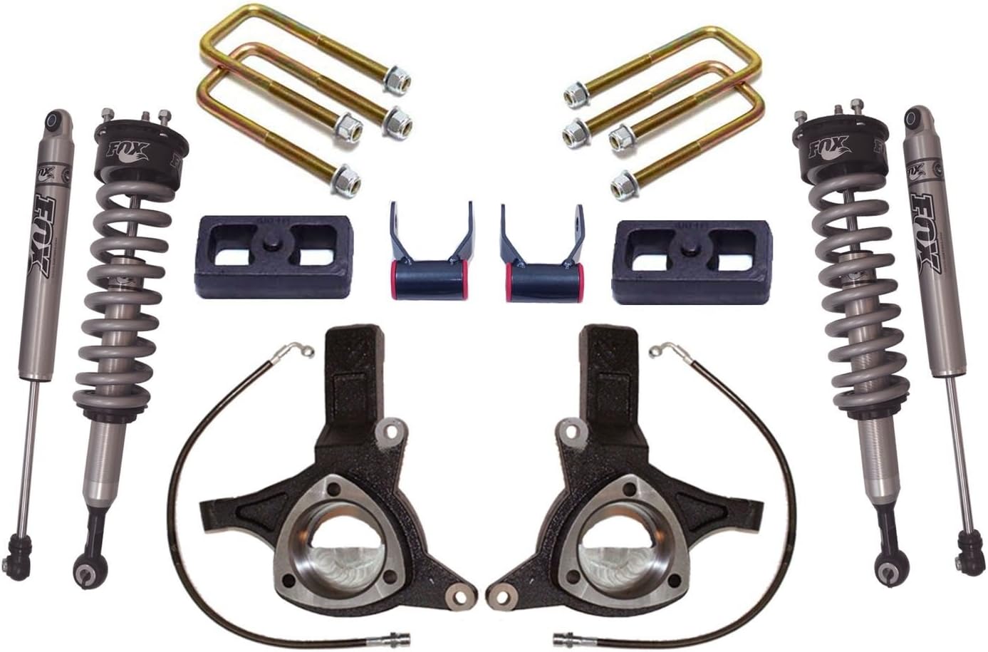MaxTrac K881774F Suspension Lift Kit w/Shocks 7 in. Front
