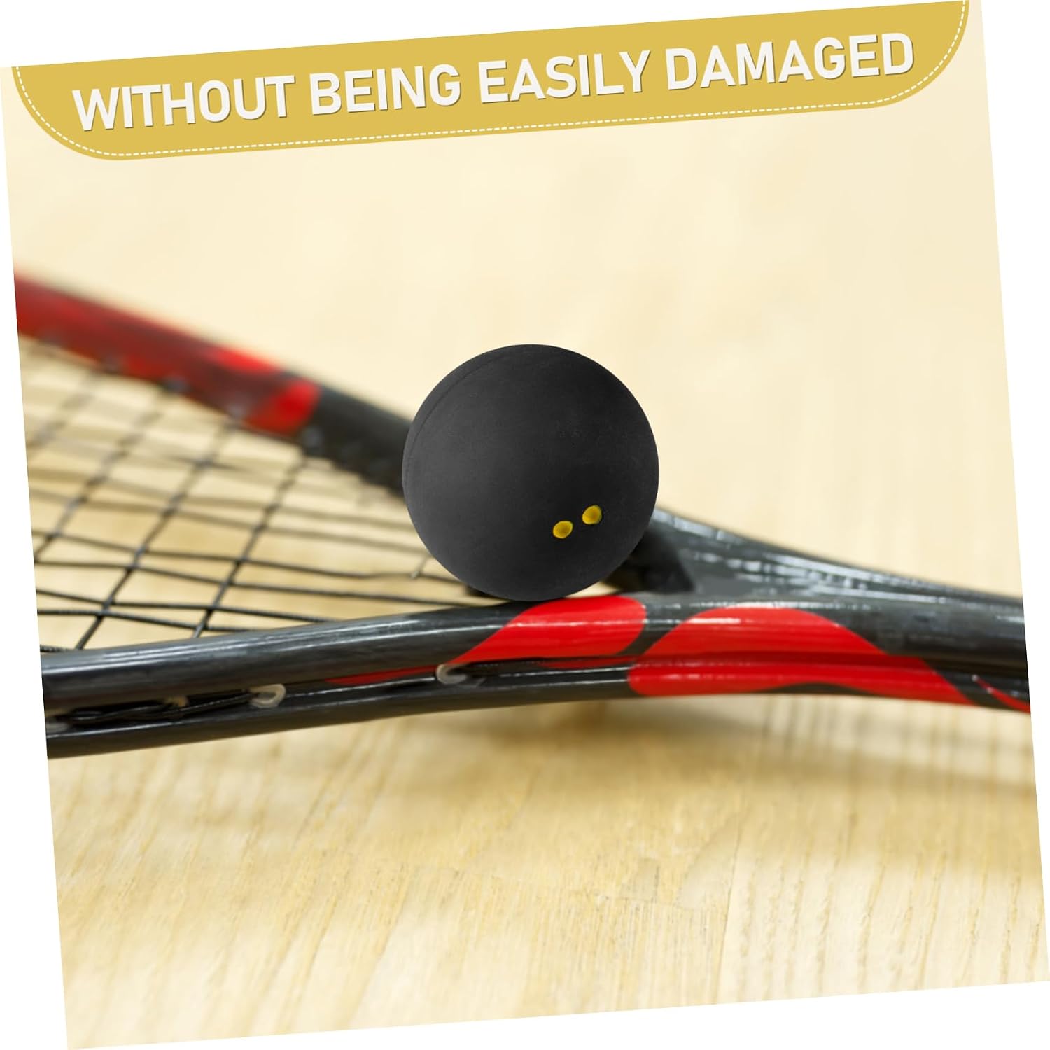 Single Dot Squash Ball High Elastic Racket Balls for Competition Home School for Boys and Girls Adults