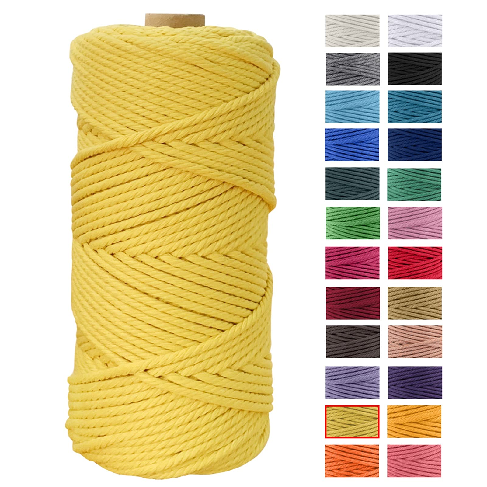 Likeecords-Hilo De Macramé De 4mm X 100m, Cordón De Algodón