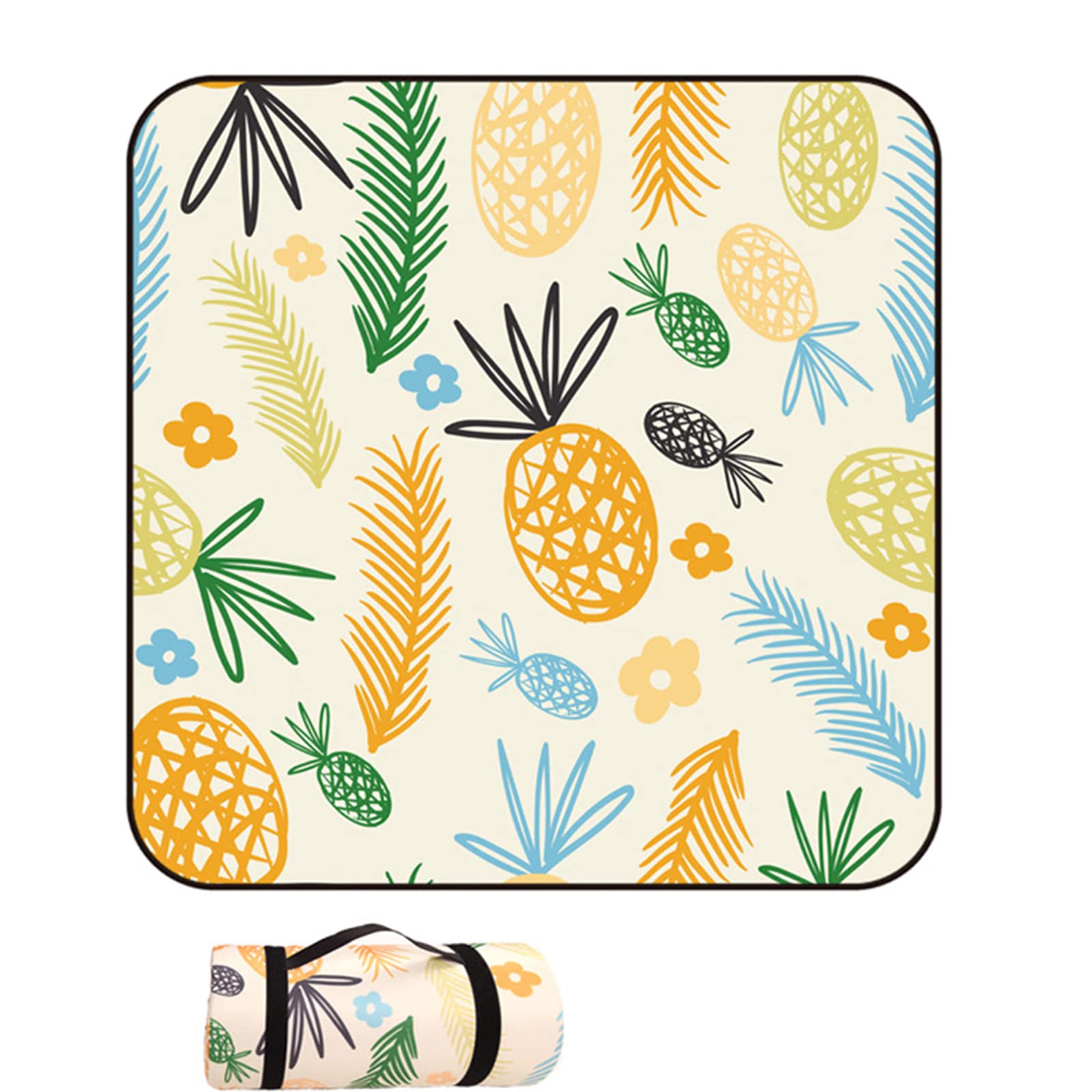 Coussin De Plage, Tapis De Pique-Nique De Printemps, Tapis D'extérieur Résistant à L'humidité, Matelas De Plage Pliable pour Le Camping sur l'herbe Tapis De Pique-Nique