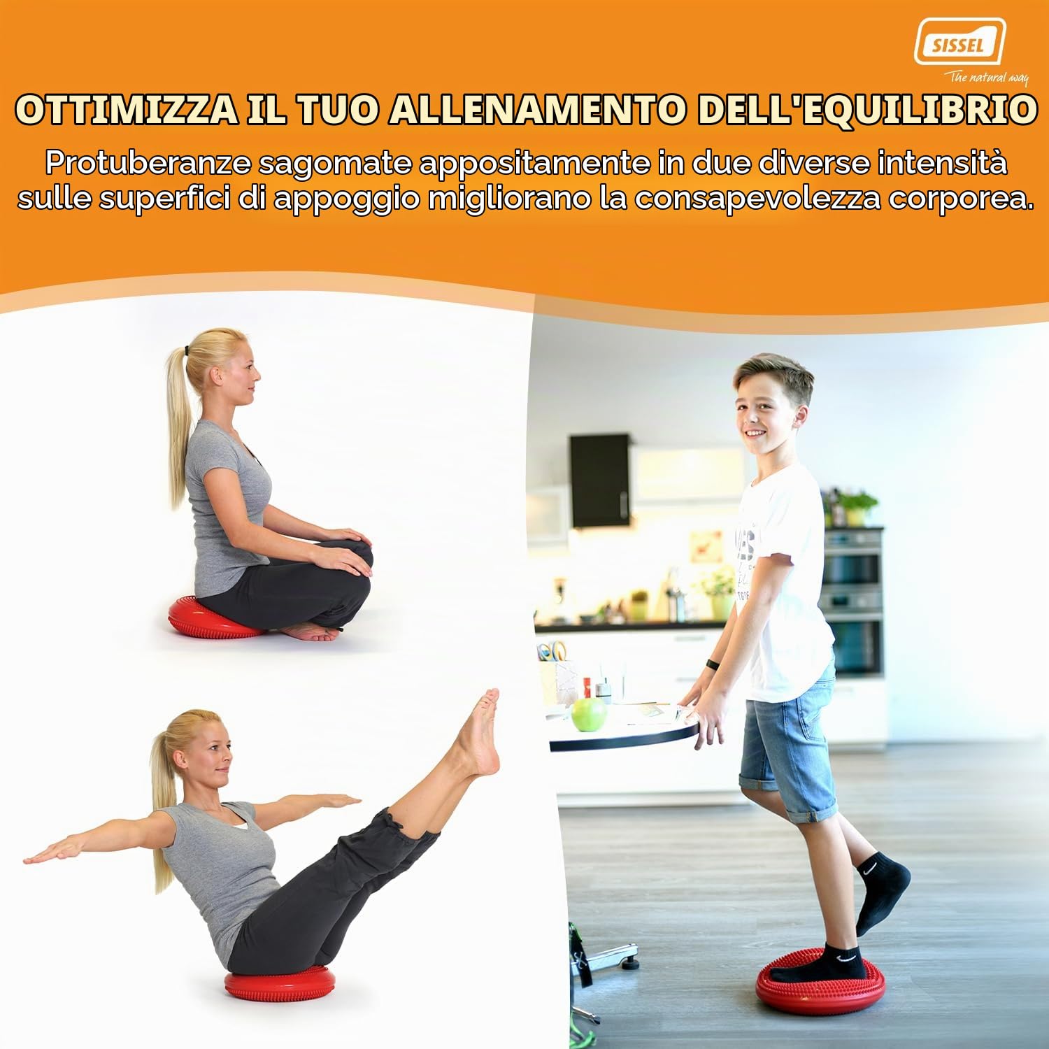 SISSEL Cuscino tondo per equilibrio Balance Fit