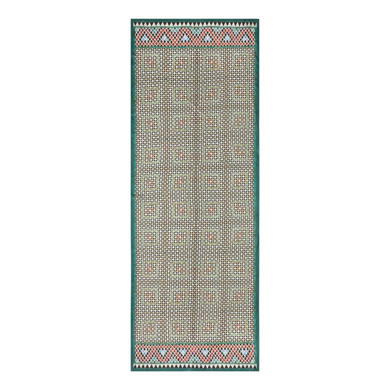 Hamzah Pashmina Mujer con Estampado de Inspiración Azulejos Andaluces – Fular Largo Modal Ligero 180x65 cm, Accesorio Artístico Unisex para Primavera o Verano