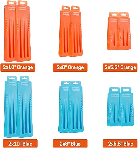 Miniatura 8 de Cuñas de tala de árboles, paquete de 2 cuñas para árboles con púas, equipo para cortar árboles de forma segura, caída, pandeo (2 x 5.5)