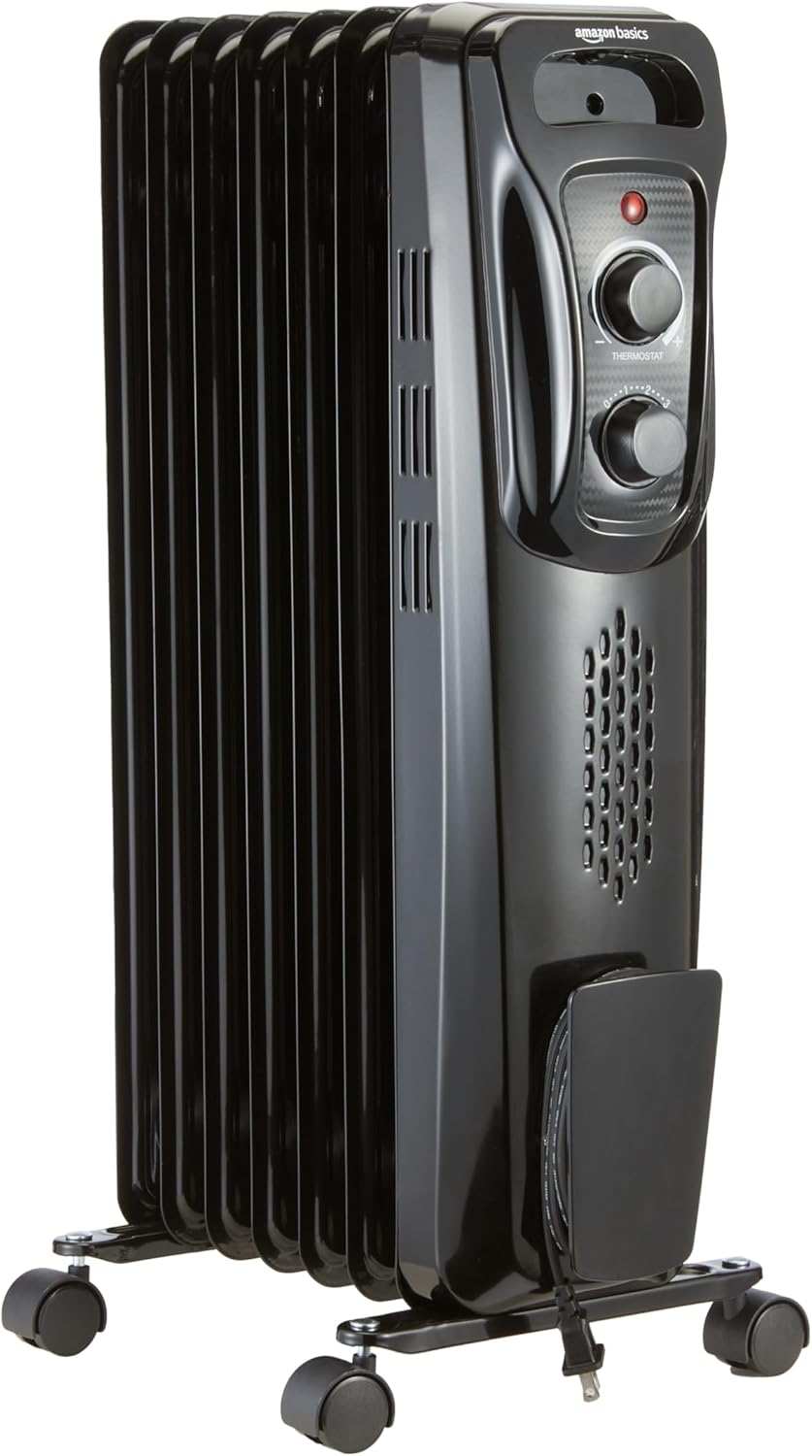 Amazon Basics Portable Oil Radiator Heater for Indoor Use