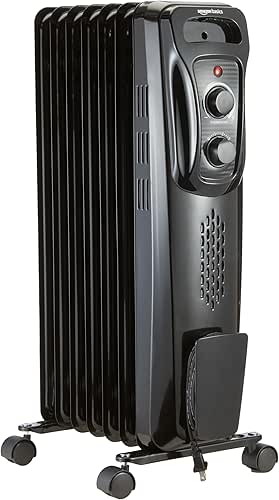 Amazon Basics Portable Oil Radiator Heater for Indoor Use, 3