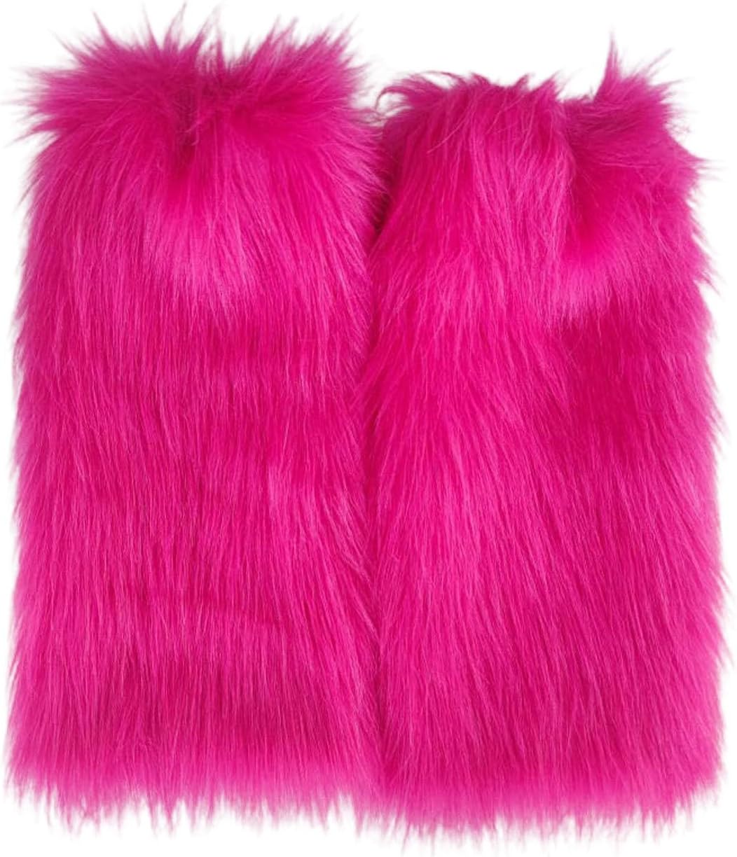 Fuzzy Faux Fur Leg Warmers Womens Halloween Jamaica | Ubuy