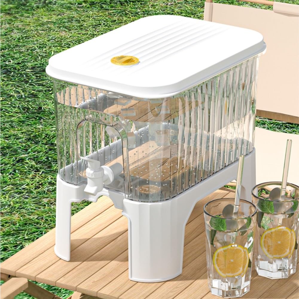 dispenser acqua Dispenser for bevande ghiacciate con secchiello for succhi di frutta, bevande for frigorifero, secchiello for acqua fredda, for feste in casa filtrata(8L)