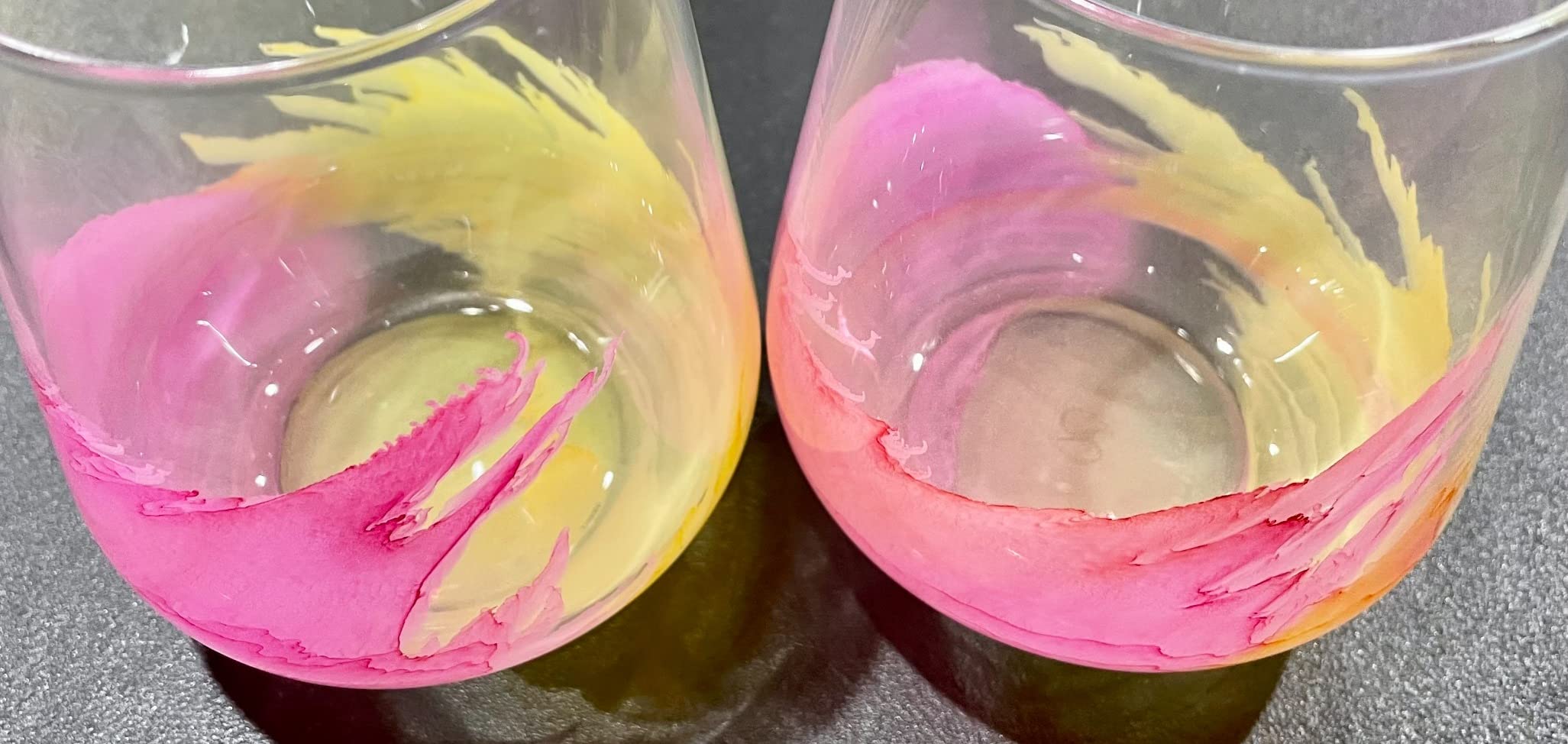 RAKLE Stemless Wine Glass Wine Glasses Set of 6 14.3Oz