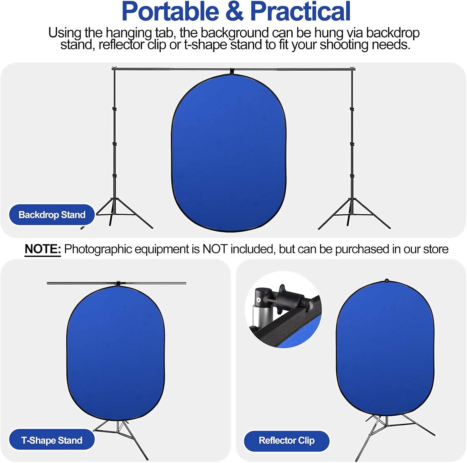 Buy EMART Portable Green Screen Backdrop, 5 x 6.5ft Collapsible Pop Up