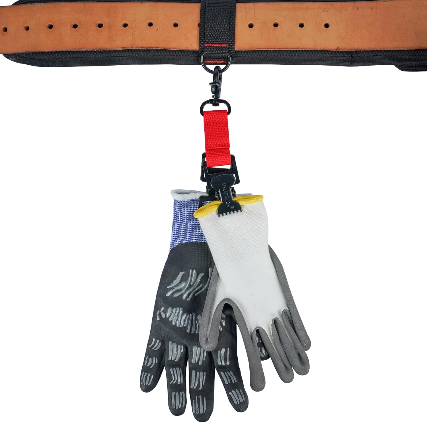MELOTOUGH 消防士用グローブストラップ | 作業用グローブホルダークリップ グローブリーシュスイベルスナップフック ワニ口ク