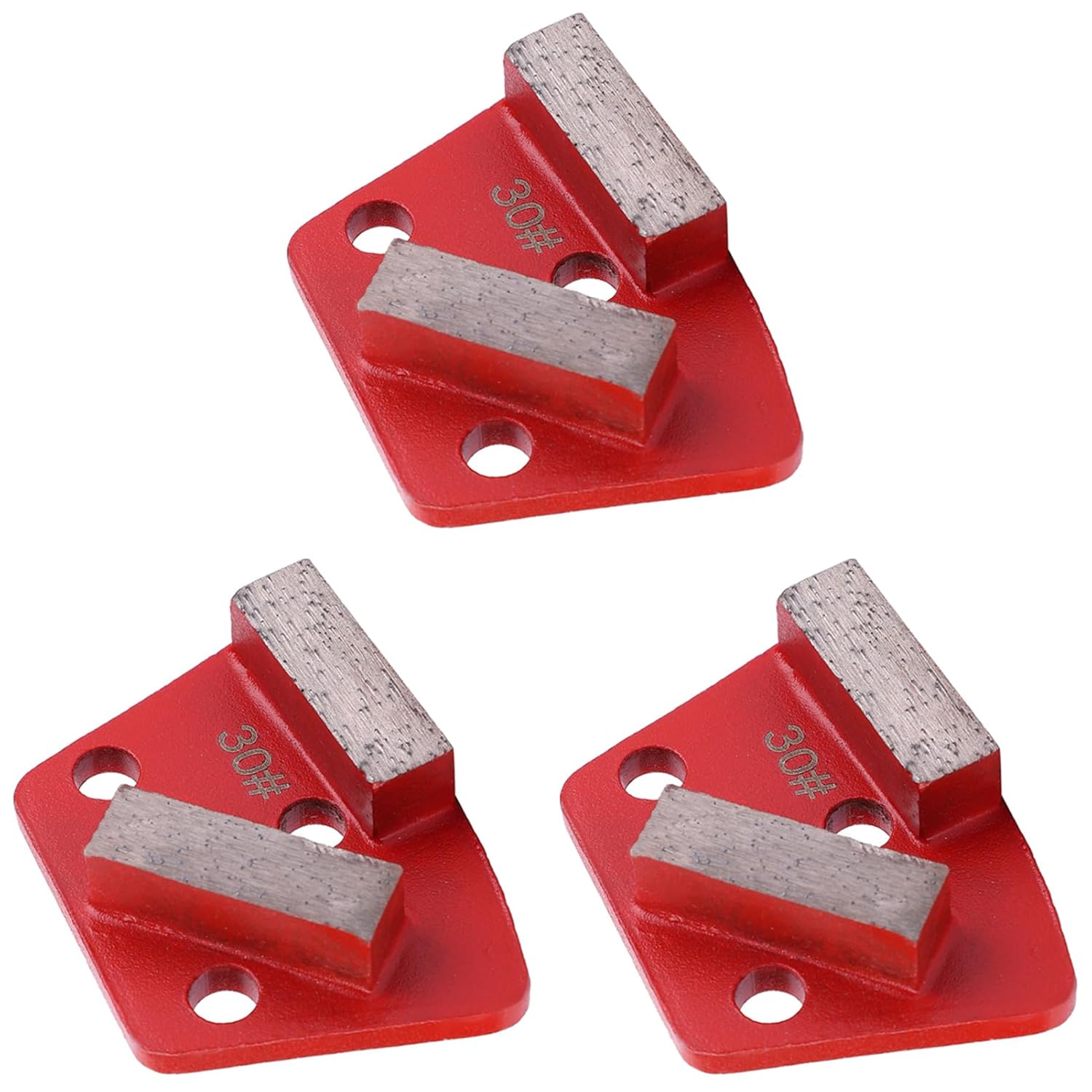 Trapezoid Grinding Pad, 9PCS Trapezoid Grinding Shoes Concrete Paint Floor Aggreesive Cutting Diamond Floor Grinding Pad Disc #30 Grit Metal Scraper for Grinder Floor Concrete