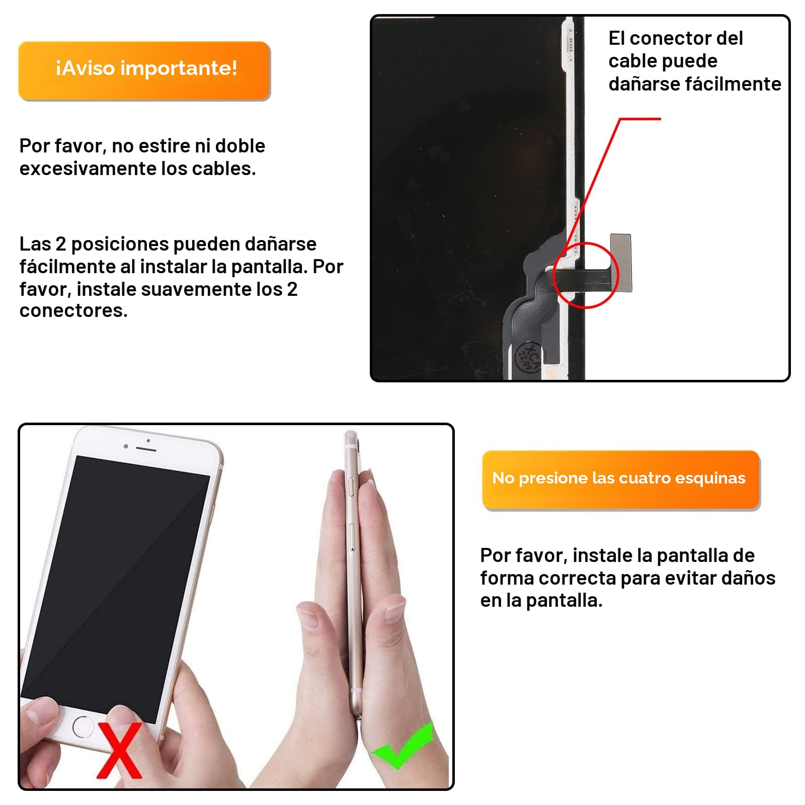 LL TRADER - Pantalla LCD para iPhone 13 de 6,1" Reemplazo FHD con digitalizador táctil 3D, marco de montaje y kits de reparación 2026