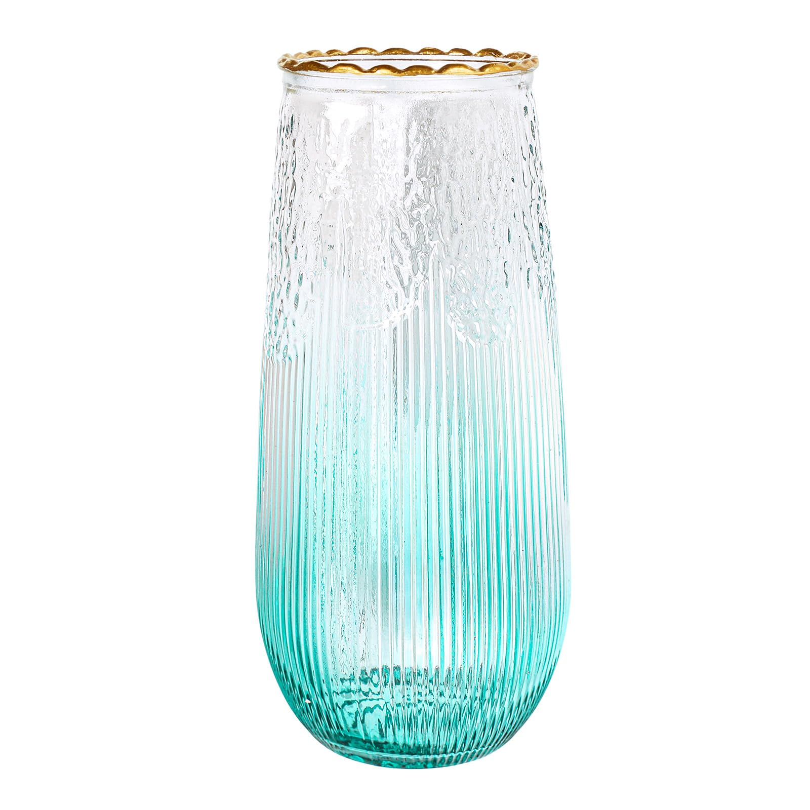 Joeyan 32,5 Cm Hohe Glasvase In Grün Matt – Dickes Glas, Elegante Kurvenform, Für Blumen & Deko