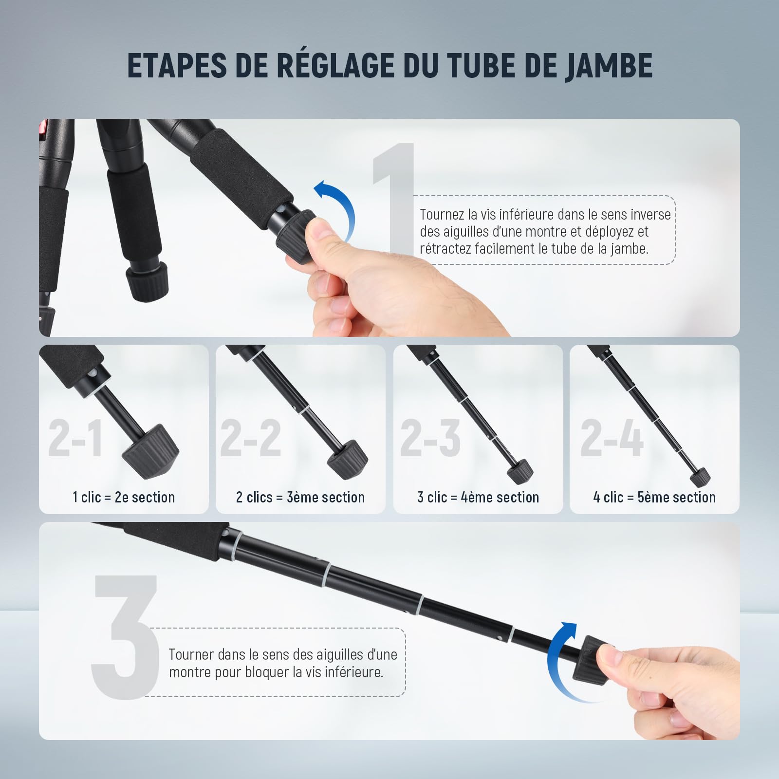 NEEWER Mini Trépied pour Appareil Photo avec Rotule à 360°