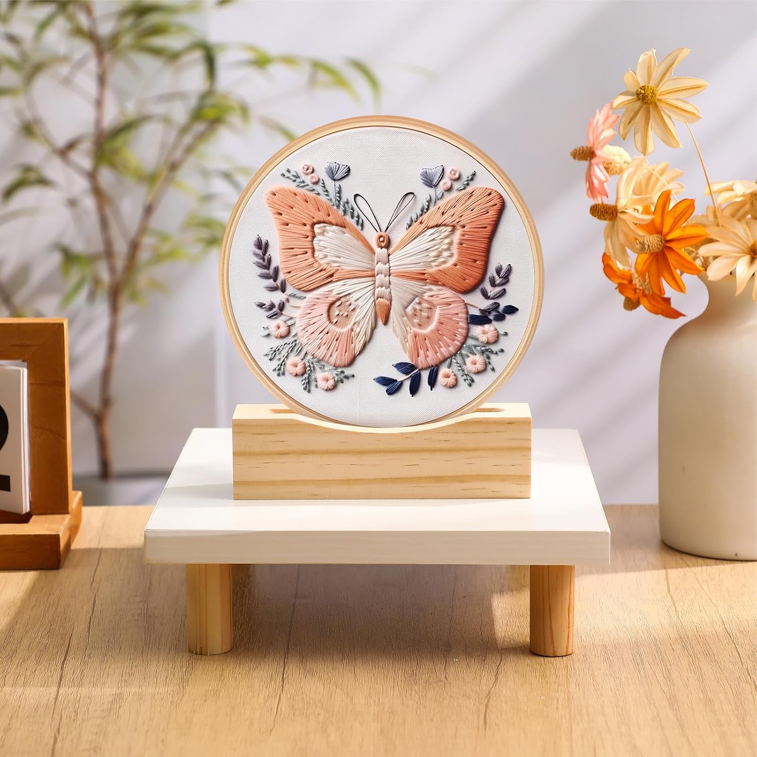 Amazon.co.jp: Ziqianhard 刺繍フープスタンド – 調節可能な刺繍フープ