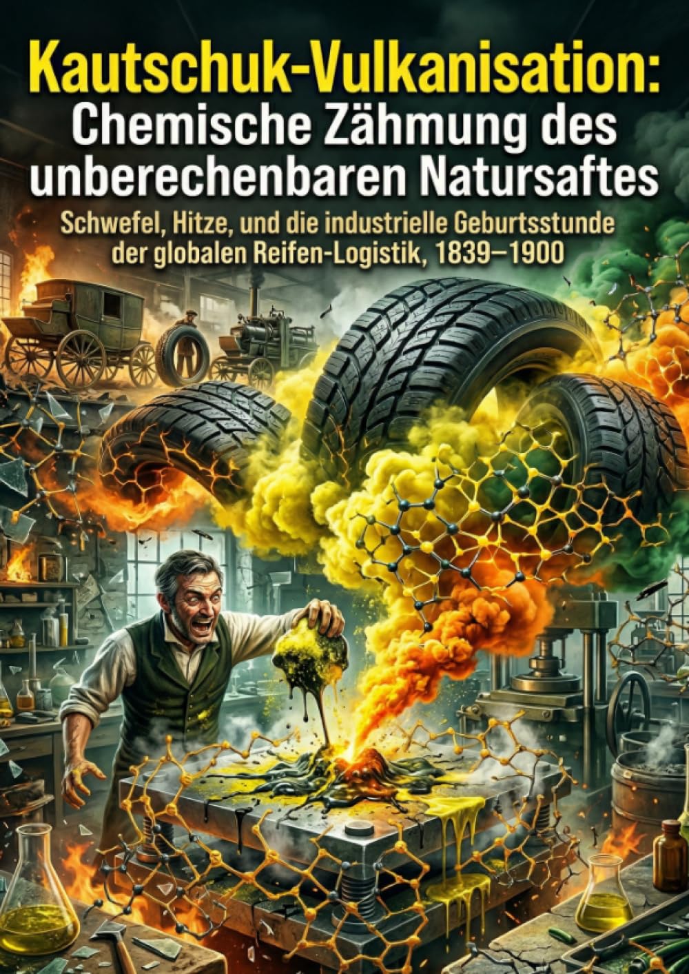 Kautschuk-Vulkanisation: Chemische Zähmung des unberechenbaren Natursaftes: Schwefel, Hitze, und die industrielle Geburtsstunde der globalen Reifen-Logistik, 1839–1900