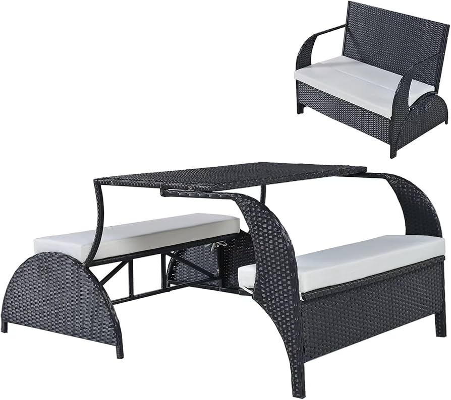 Amazon.co.jp: ガーデンテーブルセット ラタン調 ガーデンファニチャー